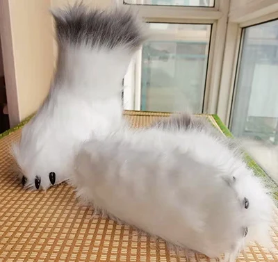 

Hot Anime Redo of Healer Setsuna Cosplay Ear Tail Leg Cover Long Fur Shoes Halloween Christmas Party Accessory Custome Size