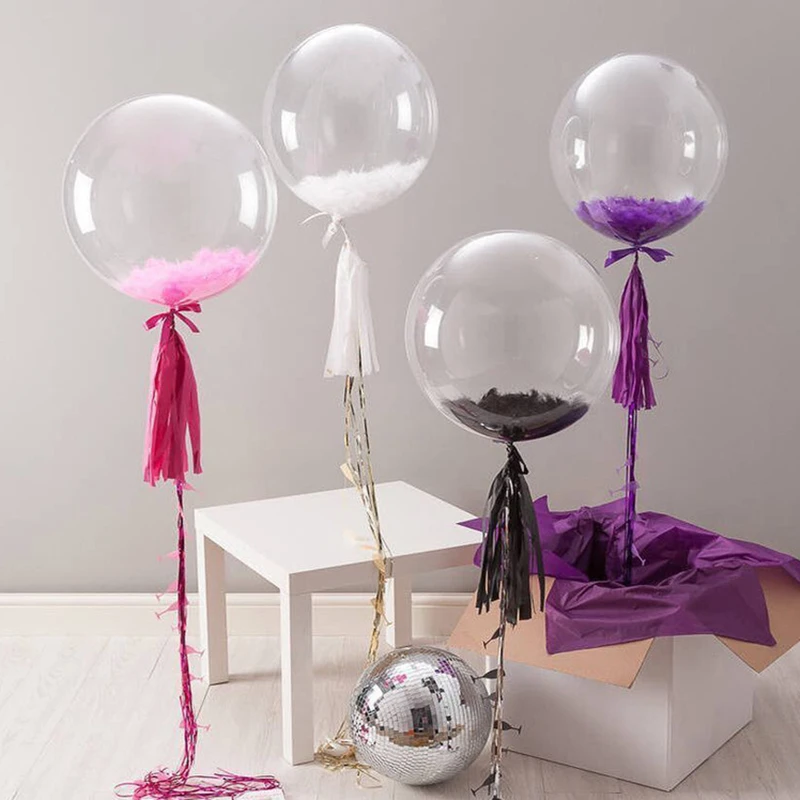 10pcs Clear Bubble Balloons 10/16/18/20/24/36 inch For Ramadan Wedding Birthday Party Decoration