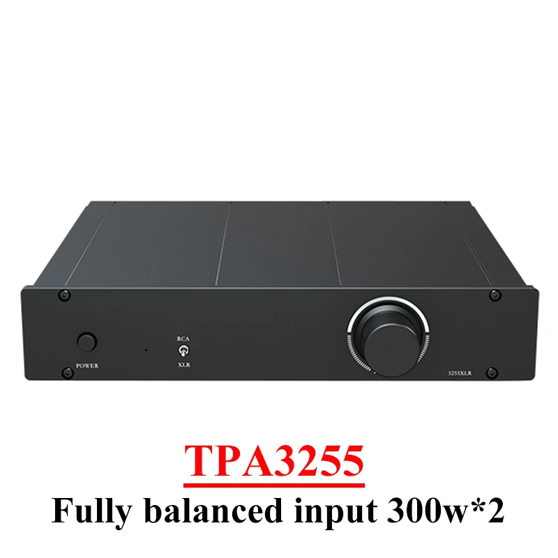 

300w*2 TPA3255 Digital Power Amplifier High Power Low Distortion Stereo Amplifier XLR Fully Balanced Input RCA HIFI Audio Amp