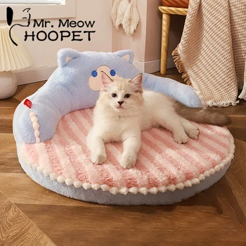HOOPET 고양이 침대 애완 동물 패드 쿠션, 소형 중형견 수면 침대, 고양이 내구성 매트, 탈착식 매트, 애완 동물 용품