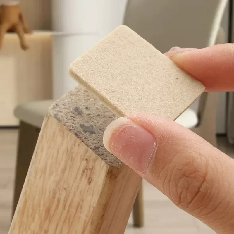 Self Adhesive Felt Chair Leg Pad Non-slip Felt Furniture Pad Anti Scratch Hardwood Floor Protector Mats Table Legs Bottom Covers 2
