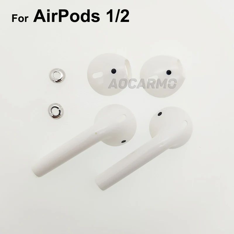 Aocarmo For Apple AirPods 1/2 Pro Earphone Repair Housing Full Set Case Cover Replacement Part