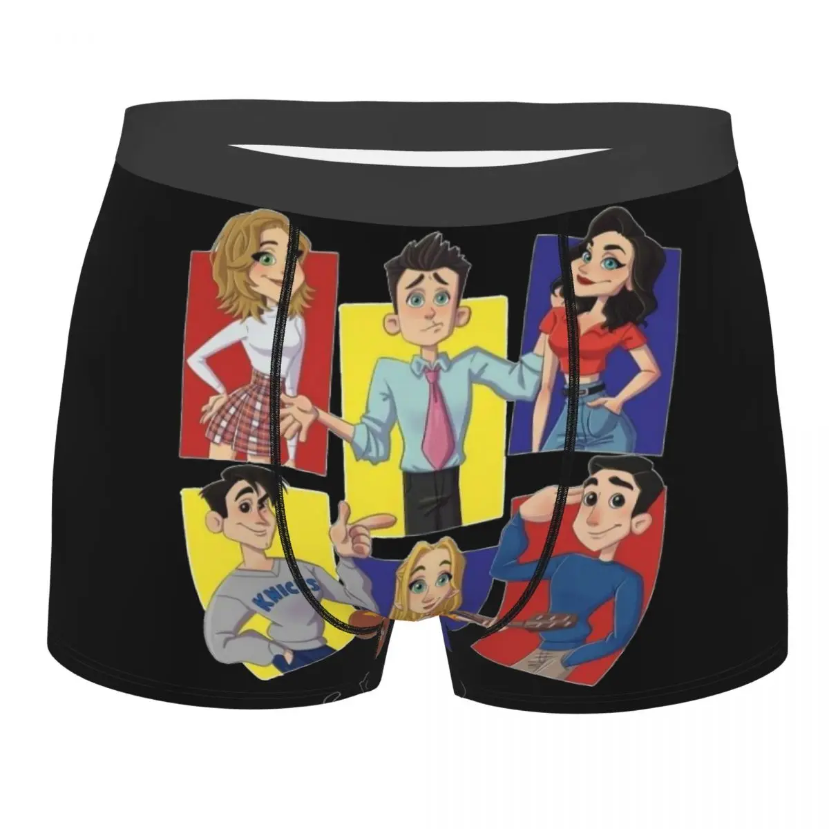 

Colorful Pair Best Friends TV Show Men's Boxer Briefs, Highly Breathable Underpants,Top Quality 3D Print Shorts Gift Idea