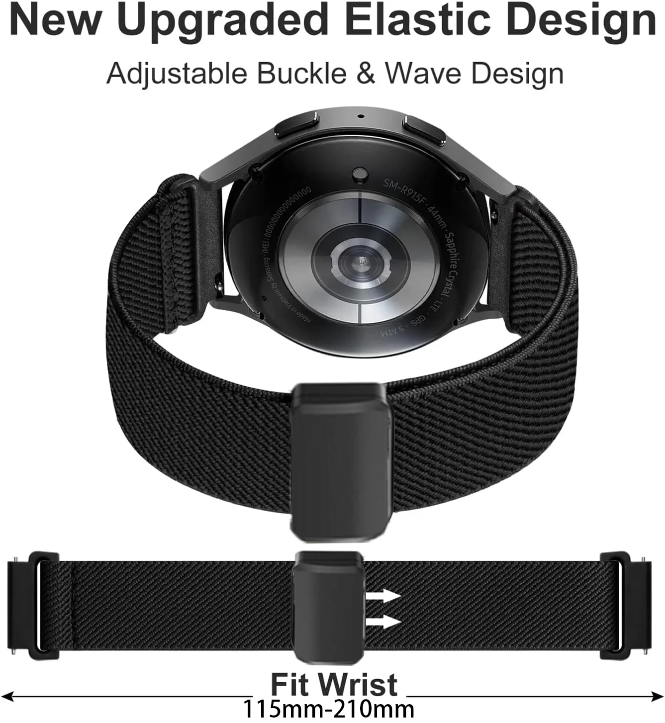 Nylon Sports Strap Bracelet Belt - Set of 3, 20mm/22mm