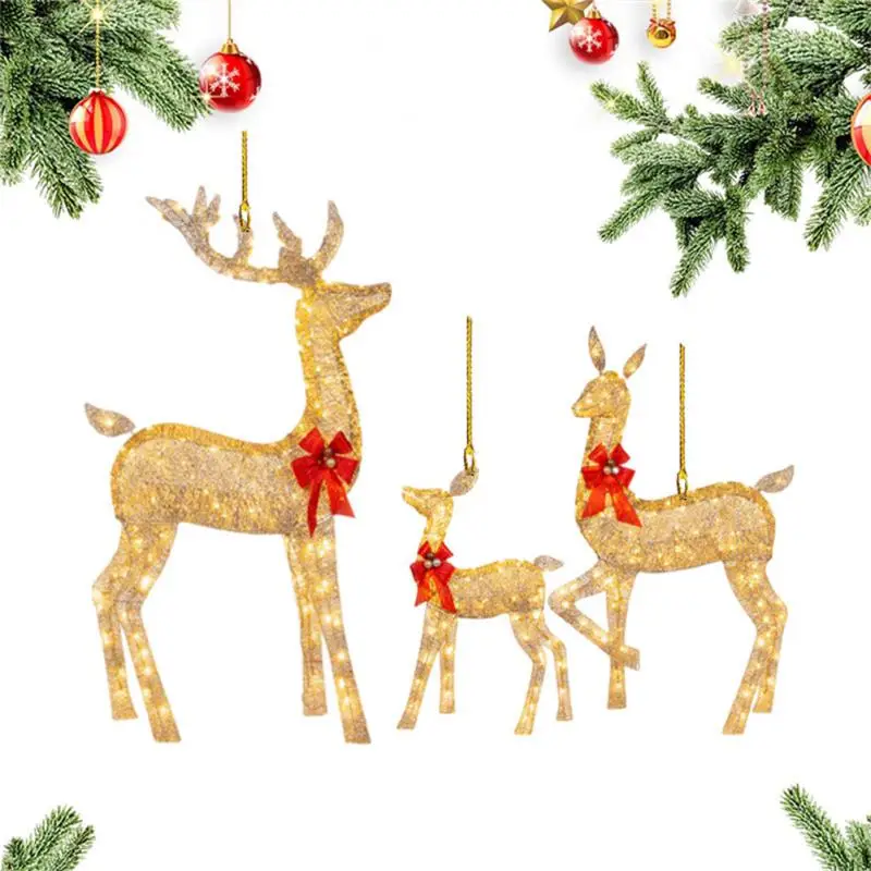 

Christmas Decoration Light LED Reindeer Elk Luminous Sculptures Garden Lawn Outdoor Yard Ornaments Christmas Decorations