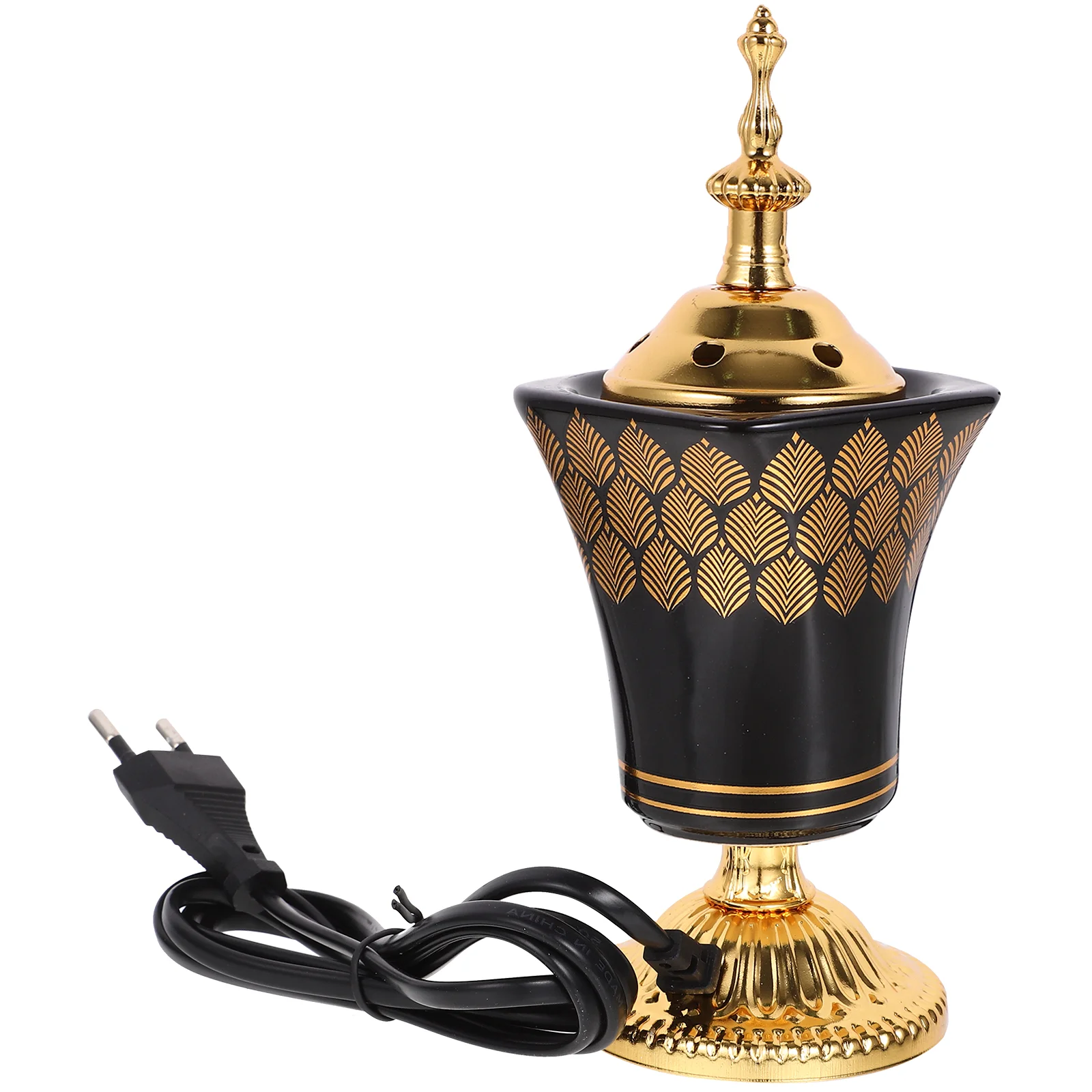 

Electric Ceramic Incense Burner Arabia Charcoal Bakhoor Censer Middle East Sandalwood Fragrance Stove Home Decoration US/EU Plug