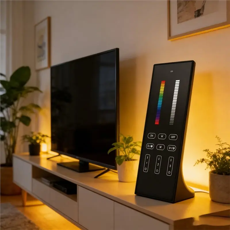 온도 조절 디머 밝기 조절 CCT RGB+CCT 2.4G 수직형 리모컨 LED 스트립 조명용