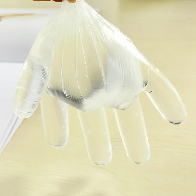100Pcs Disposable Transparent Gloves