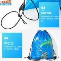 Children's Swimming Bag Waterproof Fashion Cartoon Printed Beach Bag Girls and Boys Oxford Cloth Backpack Gym Bag Sports Bags 2
