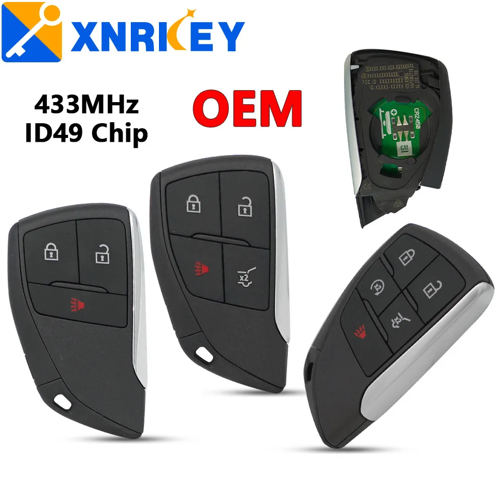 

Оригинальный пульт дистанционного управления XNRKEY 3/4/5 Кнопка ID49 чип 433 МГц для Buick Chevrolet GM 2021 2022 YG0G21TB2 OEM смарт-ключ