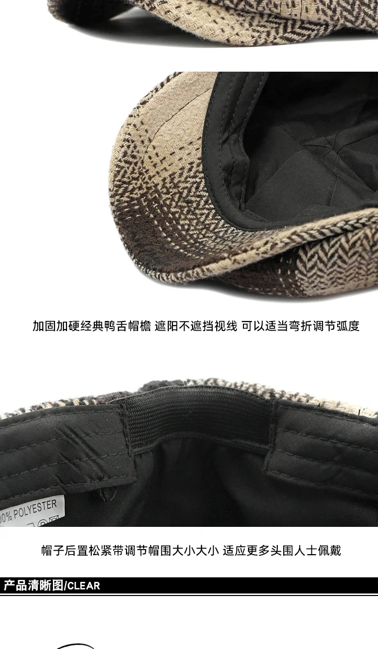 Newsboy Hats for Men Women Vintage Classic 8 Panel Wool Blend Ivy Driving Cabbie Caps Berets