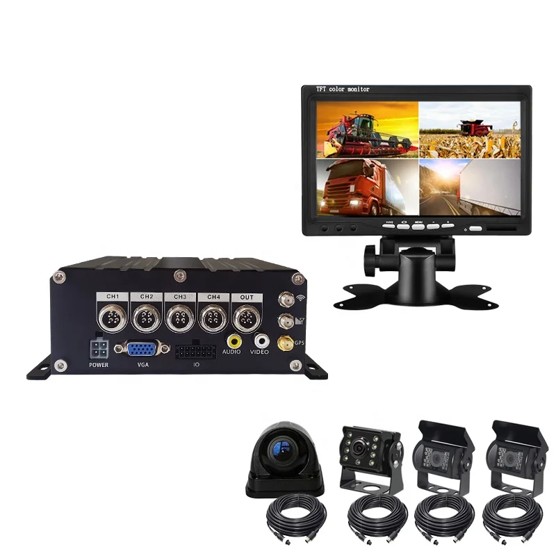

GPS WIFI 3G 4G AHD 1080P 4 camera 4ch car bus truck mobile DVR hdd MDVR