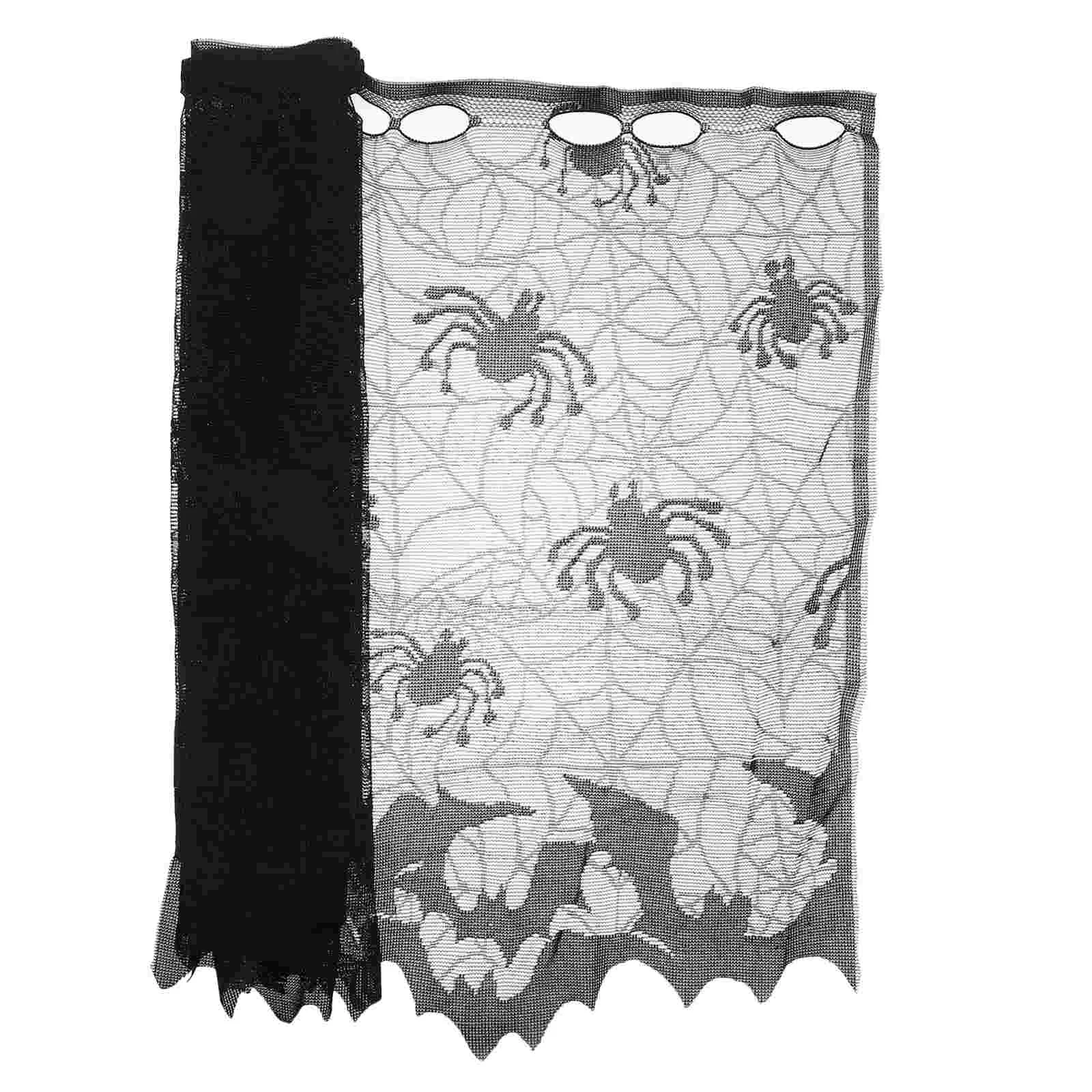 Foil Fringe Curtain Goth Clothes Fireplace Decor Mantelpiece Child Ghost Spider 5