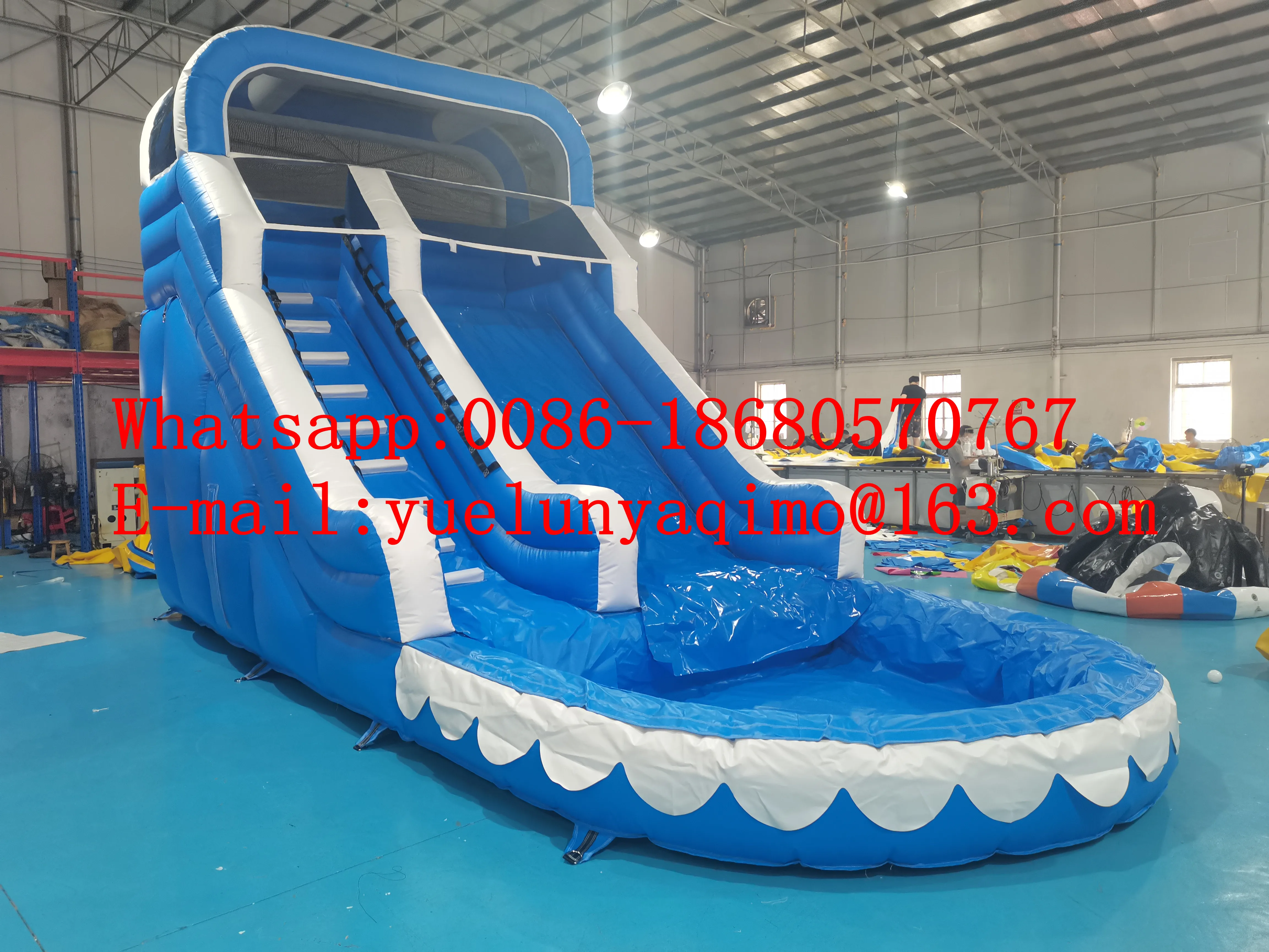 

Manufacturer hot sale large outdoor inflatable pool water slide YLY-078