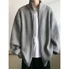 Men's Knitted Open Cardigan Zipper Lazy Style High-End Autumn Winter Sweater New Hot Sale Of The Season Loose Base Layer Inner W