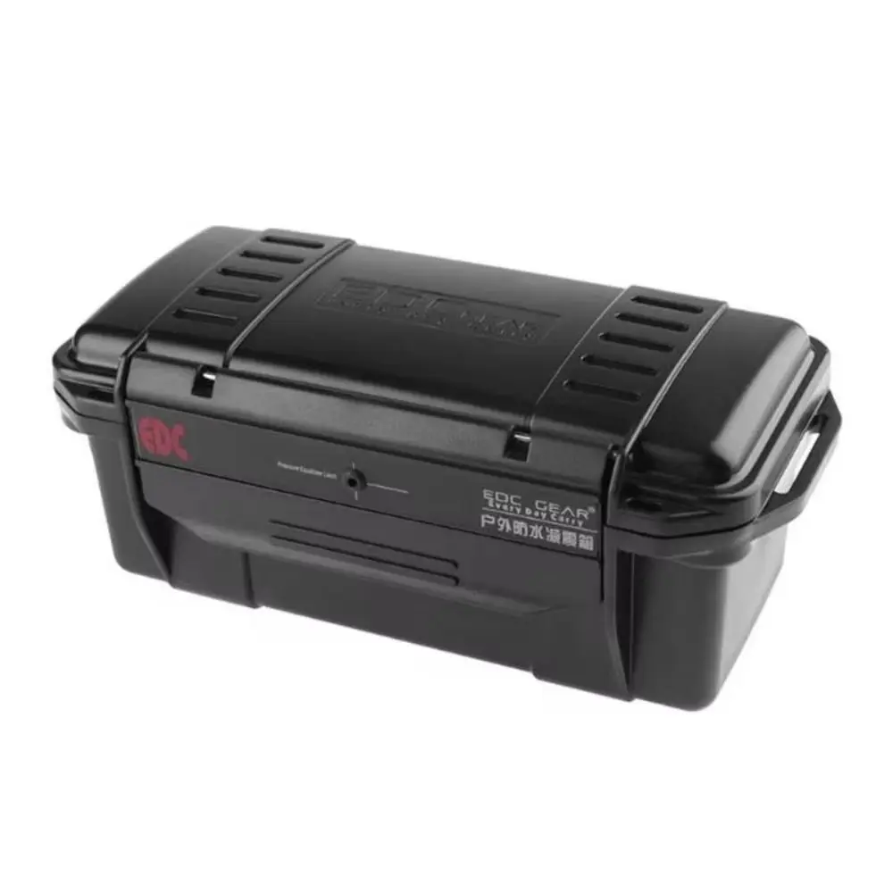 전문가용 ABS 밀폐형 공구함, 충격 방지 방수 장비 드라이 박스 (폼 라이닝 포함), 블랙 캠핑 보관함