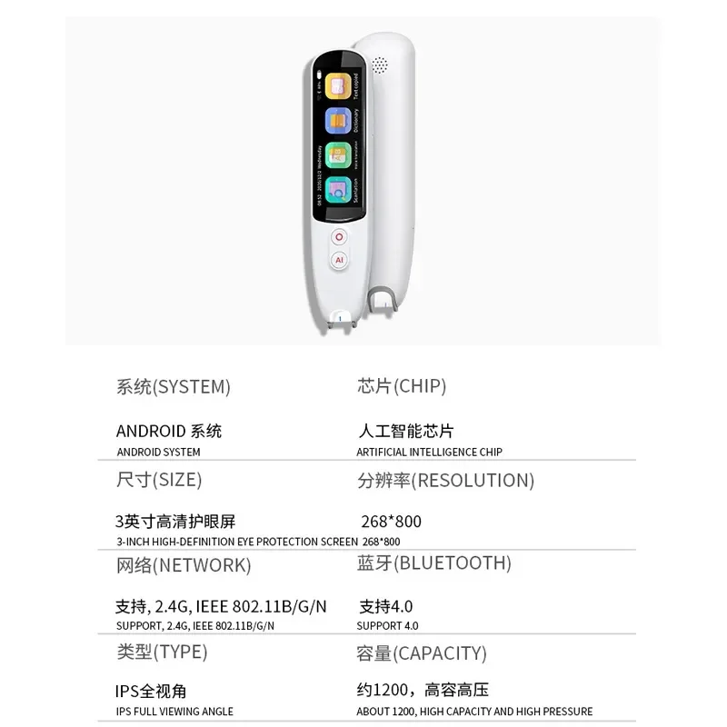 S5A Portable Translation Pen Real Time Online Multi-Language Scanning Translator Device Reading Dictionary Pen translation pen