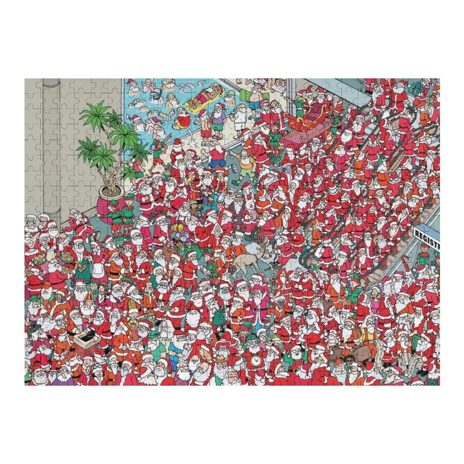 

Santa Convention Jigsaw Puzzle Personalized Name Game Children Wooden Animal Puzzle