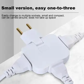 3 Way Multiple Outlet Splitter Extender 180 degree splitter adapter Flat swivel tee for a lightweight outlet Space Saving 1