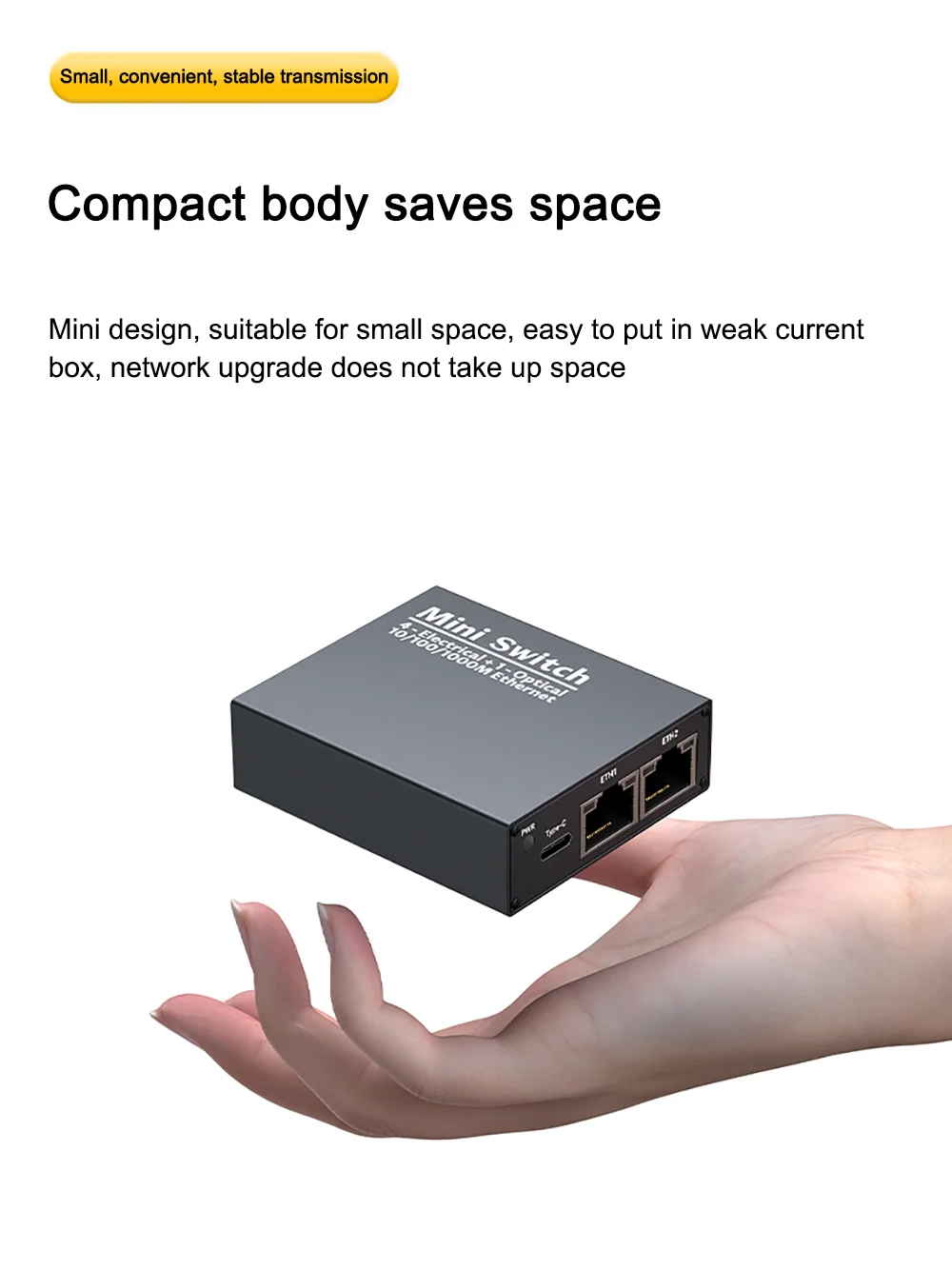 Link Pi MiniSwitch Mini 5-port Gigabit Switch Optical Port Electrical Port Indus