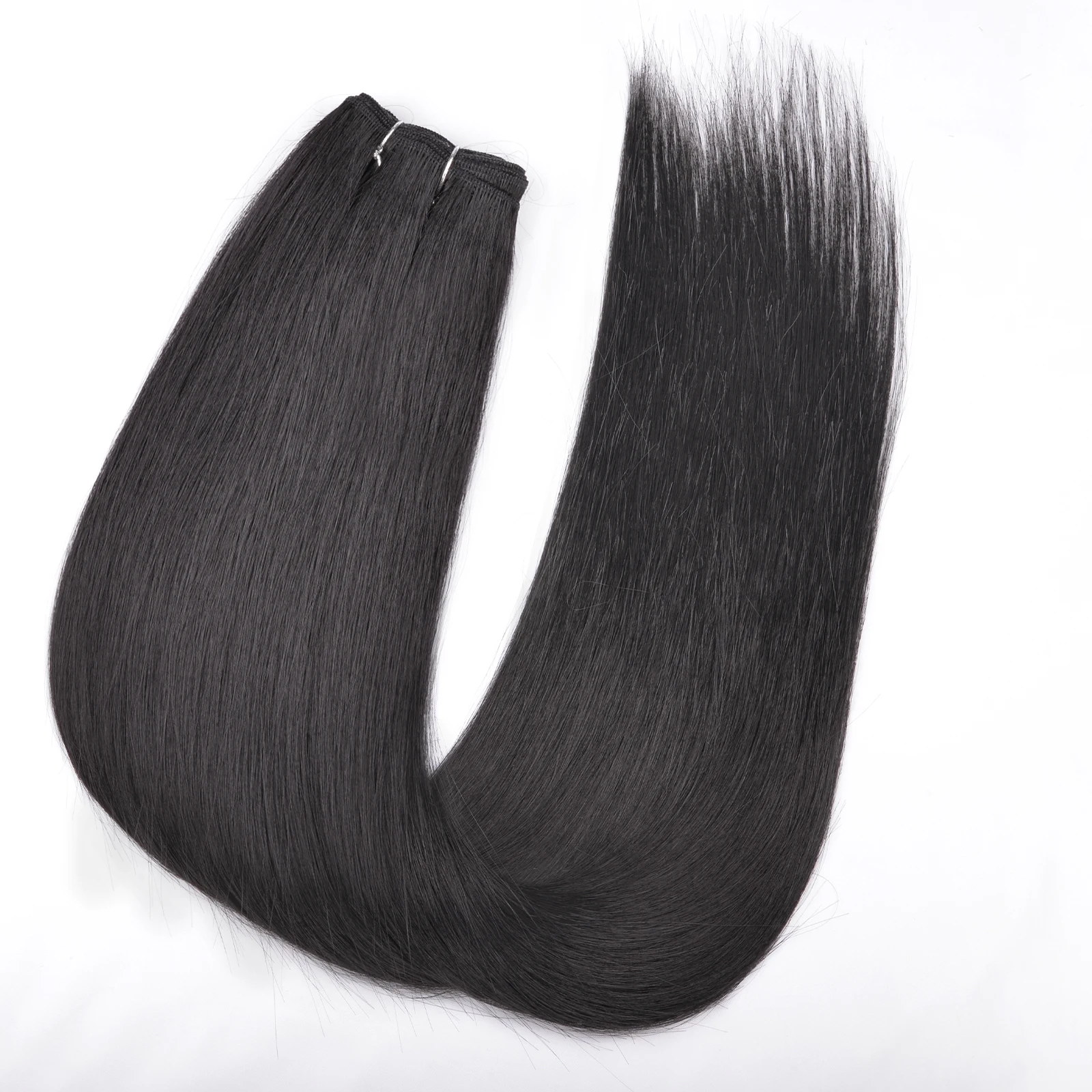 Synthetic Hair Bundles Extensions Bone Straight Ombre Blonde 24Inch Super Long