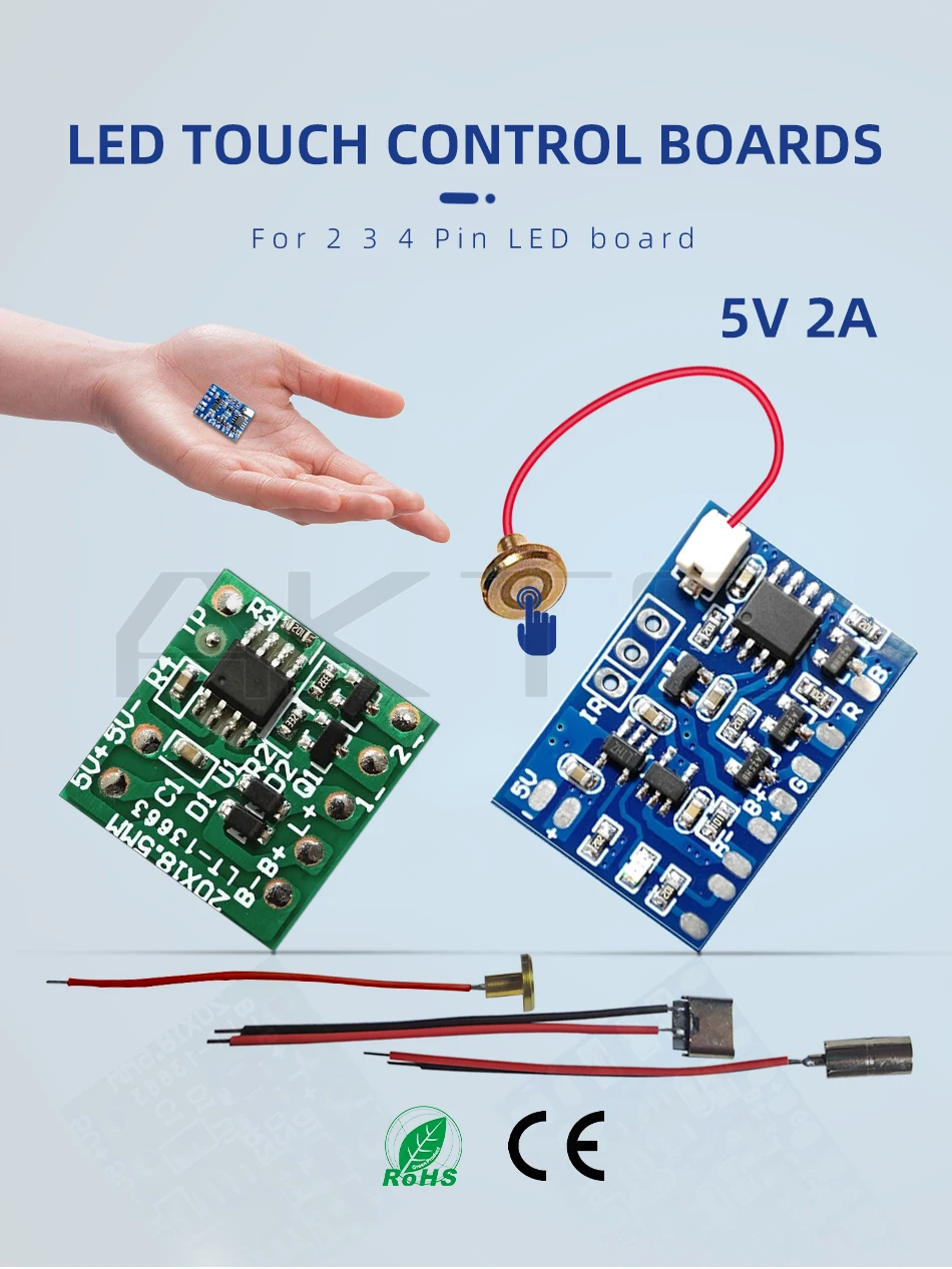 Description Picture 2 of itemNew LED Beechwood Night Light Base Light Source Bedside Lamp DC 5V or Battery Box Touch Dimmer Switch Control Board PCB Module