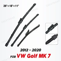 Wiper LHD Front & Rear Wiper Blades Set For VW Golf MK 7 2012 - 2020 Windshield Windscreen Window Brushes 26"+18"+11" 1