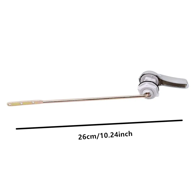 Universal Toilet Tank Flush Lever Chrome Toilet Wrench Iron Handle Toilet Wrench Water Tank Accessory Bathroom Tools