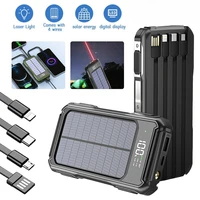 20000/10000mAh 4 Output Portable Charger Solar Power Bank For Cell Phone 2