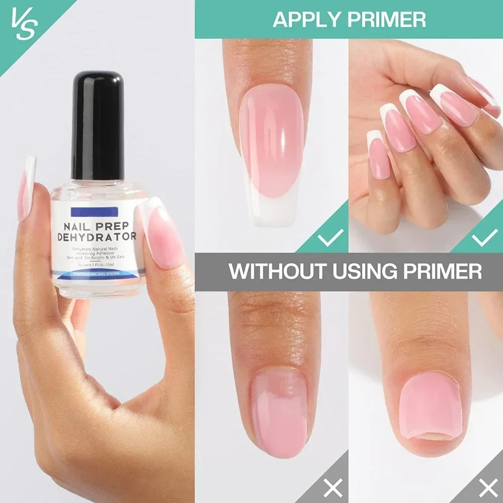 Natural Nail Dehydrator and Acid-Free Primer Nail Dehydrator for Acrylic and Gel Polish NailPrimer for U V Gel