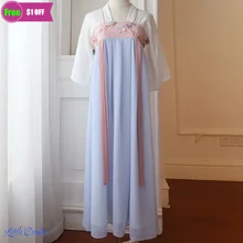 

Women's Hanfu Modern China Daily Improved Embroidered Ancient Fairy Woman Summer Traditional Chinese Dress for Women