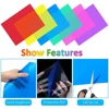 Pack of 6 Colour Films Gel, Transparent Coloured Film, Heat Resistant for Lamps, Coloured Filter (30 x 21 cm) 3