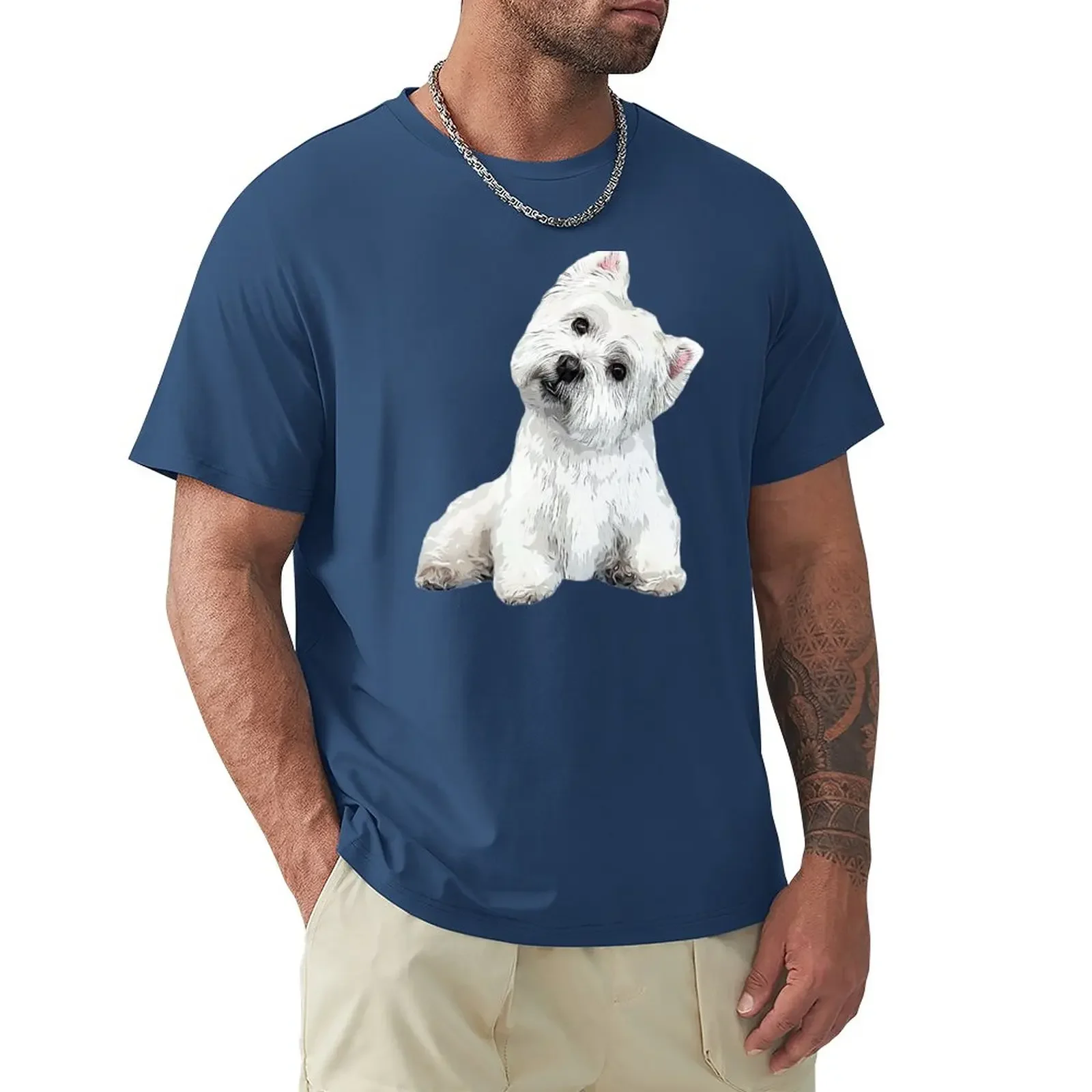 

Лучшая собака West Highland Terrier! Футболка, блузка, футболка с коротким рукавом, мужские высокие футболки, простые заготовки, мужские футболки с графическим рисунком