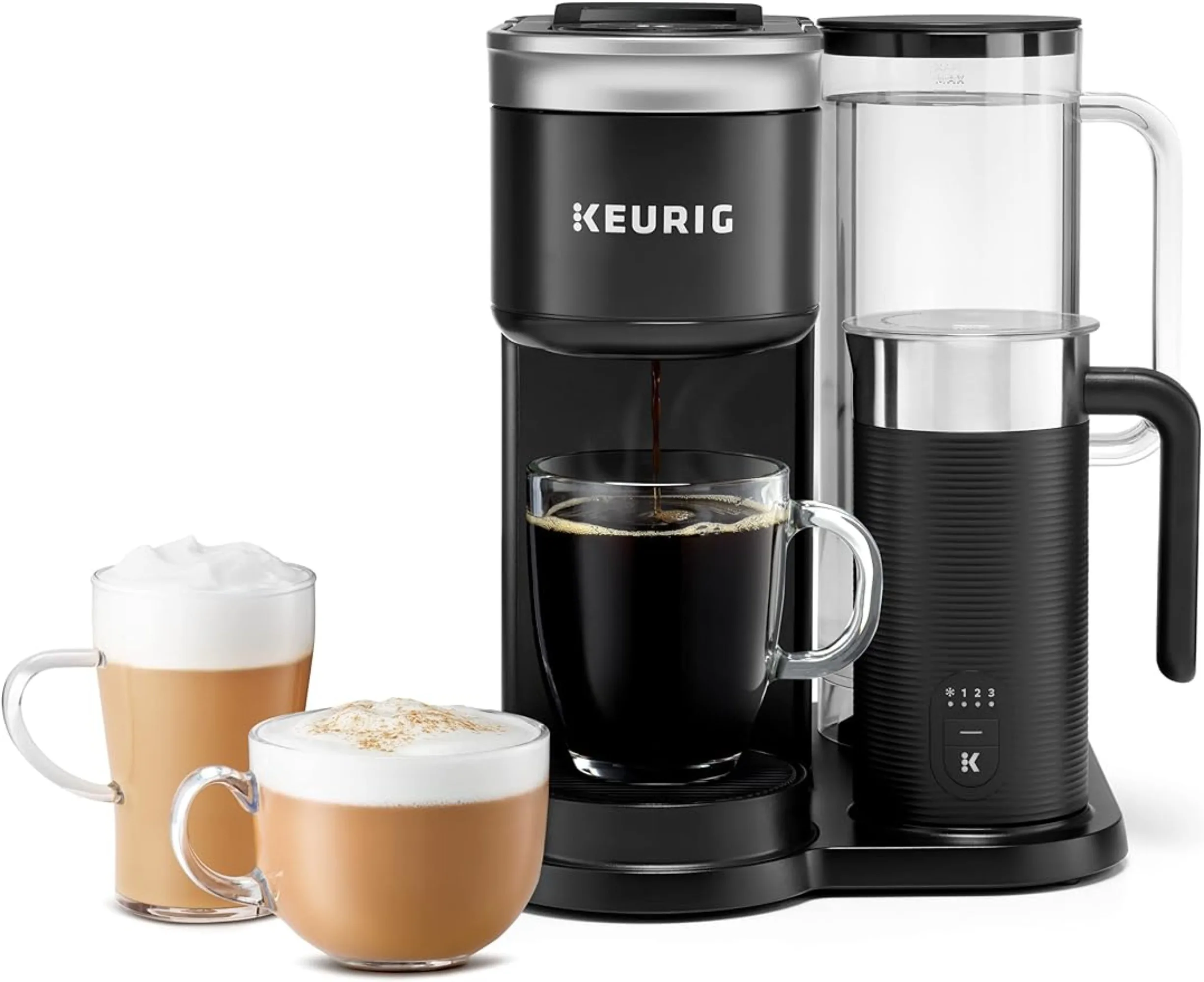 

Single Cup K-Cup Pod Coffee Latte and Cappuccino Maker Black