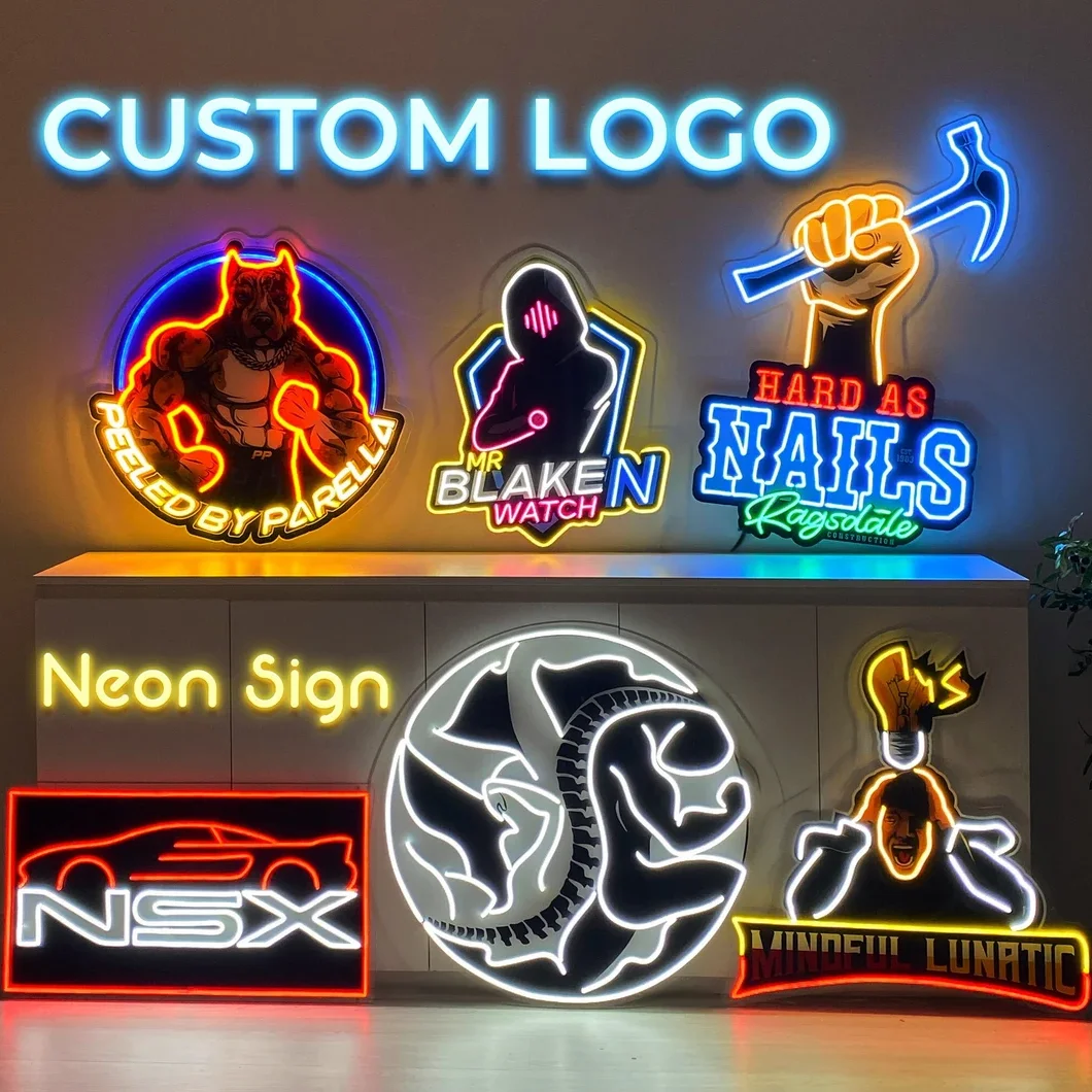 Letrero de neón personalizado privado con nombre, señal LED de neón con diseño de logotipo personalizado para negocios, juegos de música, Anime deportivo, boda, fiesta de cumpleaños