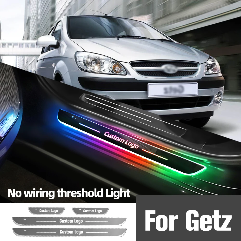 

For Hyundai Getz 2002-2009 2005 2006 2007 2008 Car Door Sill Light Customized Logo LED Welcome Threshold Pedal Lamp Accessories