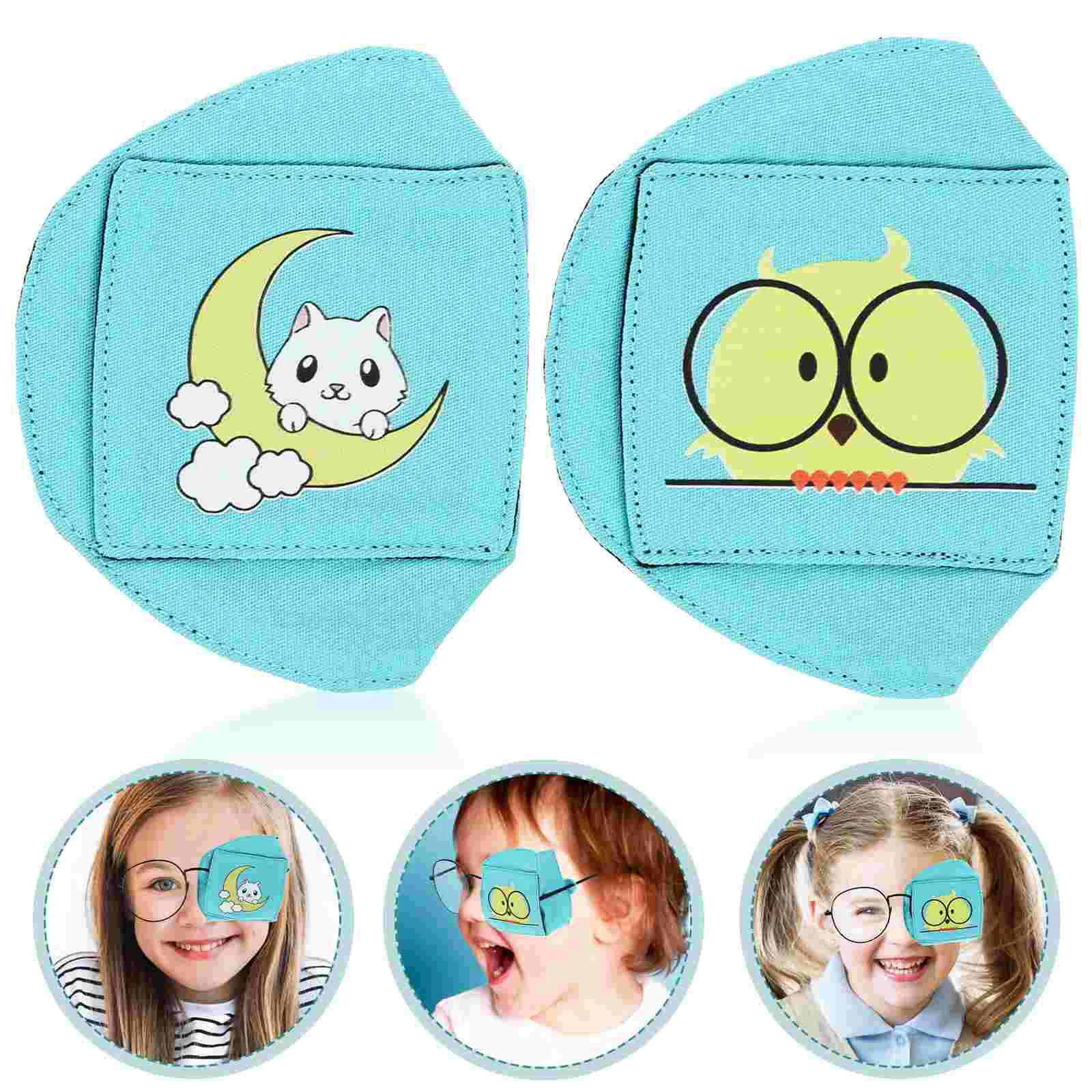 

2Pcs Kids Eye Patches Kids Eye Patch Cartoon Eye Patches Single Glasses Covers for Strabismus Correction