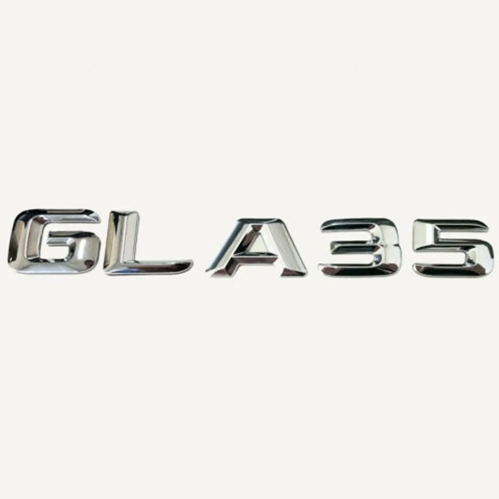Per Mercedes-Benz Gla35 Amg Lettering Cla 35 Emblem Sticker Chrome Silver