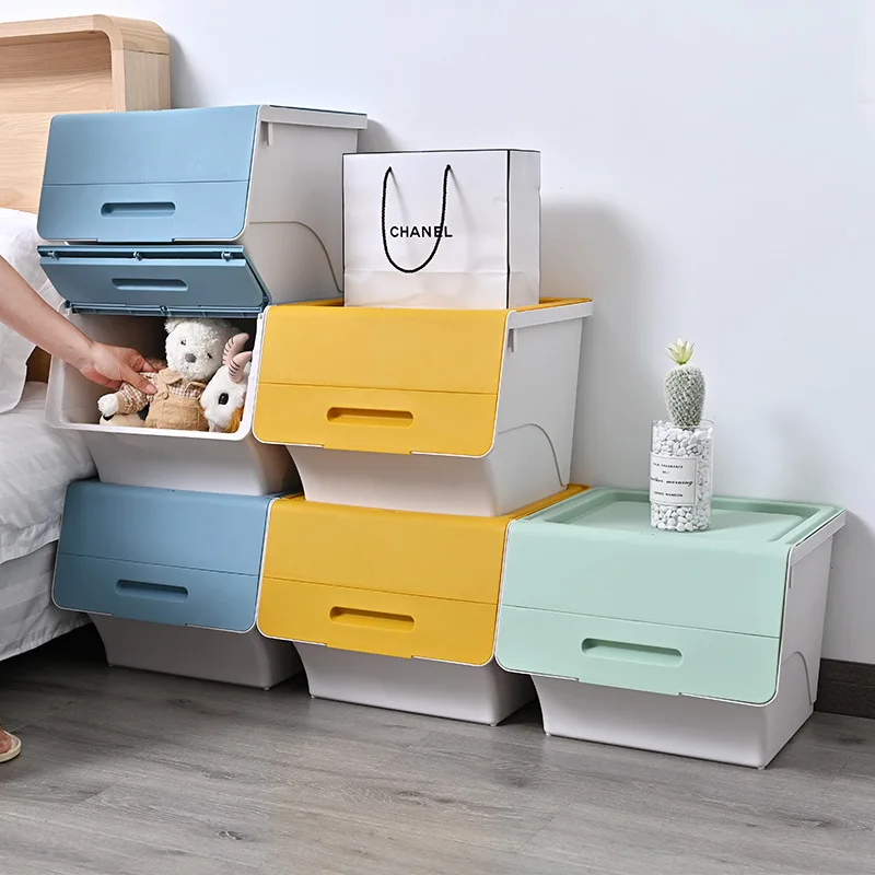 big-storage-box-home-front-opening-convenient-stable-thicken-children's-toys-snack-storage-box-toy-office-book-storage-cabinet