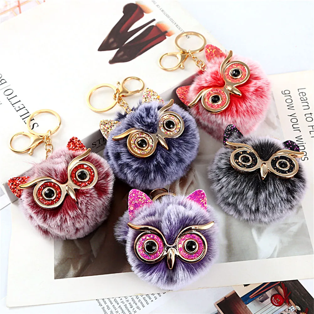 Cute Owl Keychain Accessories Eagle Pendant Men And Women Bag Key
