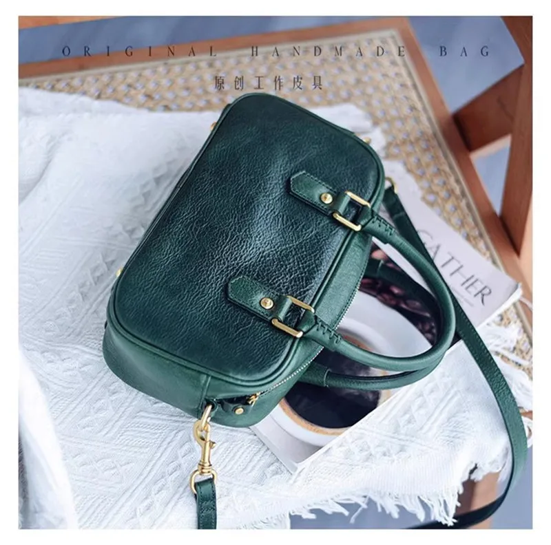 Pndme hochwertige erste Schicht Rindsleder Damen handtasche einfache Mode Luxus weiche echte Rindsleder weibliche Schulter Umhängetasche – Detail 23