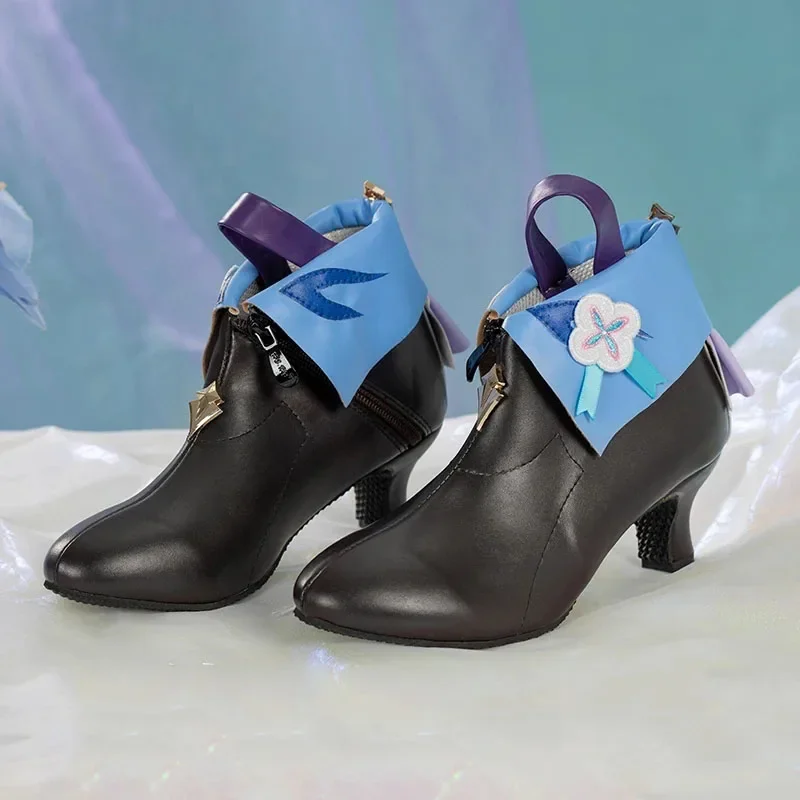 

March 7th Shoes Cosplay Anime Game Honkai: Star Rail Fashion High Heels Short Tube For Women Party Role Play Accessories