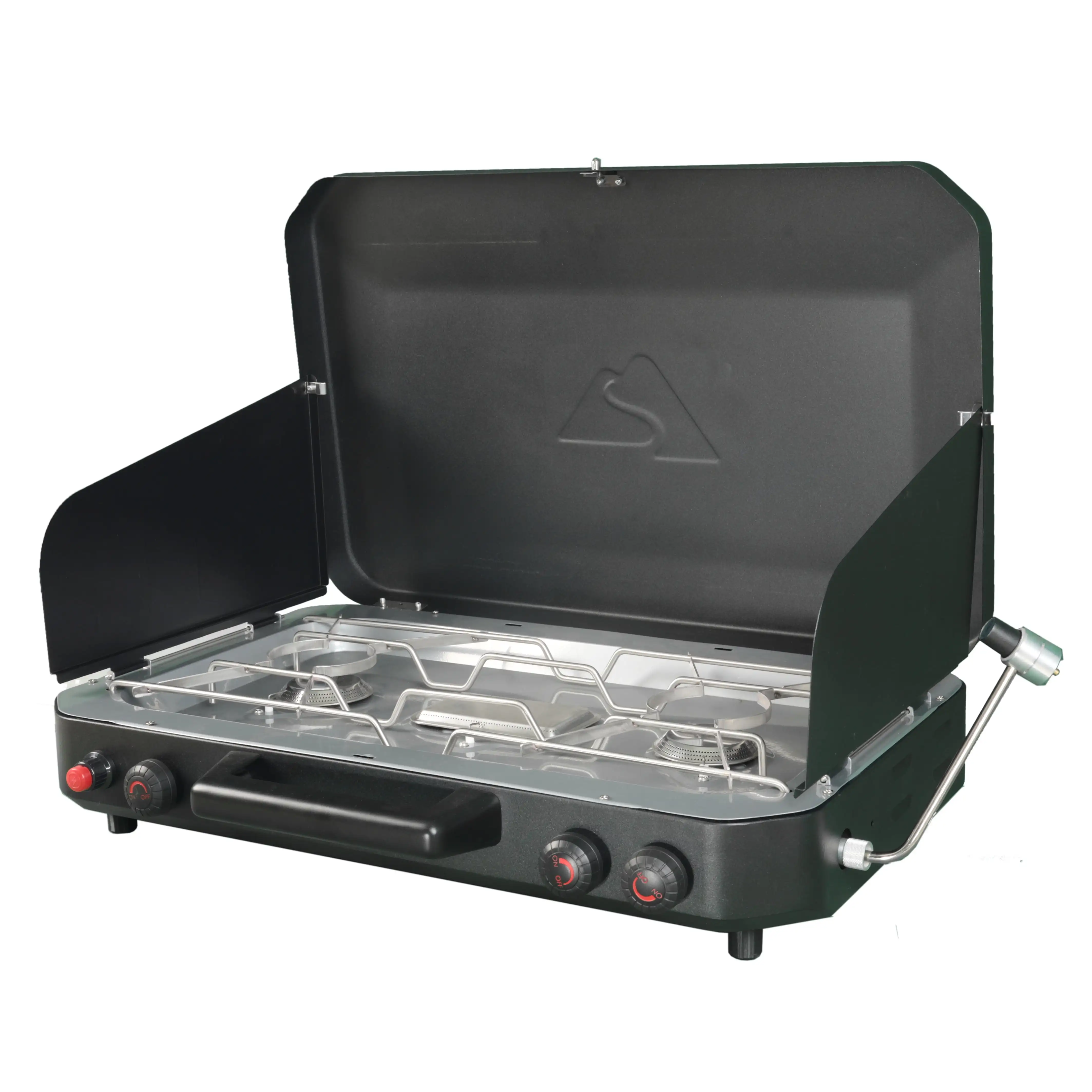 

Ozark Trail 3 Burner Propane Camping Stove, Model GCT2230W, Black