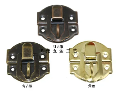 10Pcs Antique Hasps Iron Lock Catch Latches for Jewelry Box Buckle Suitcase Buckle Clip Clasp Wood Wine Box Latch