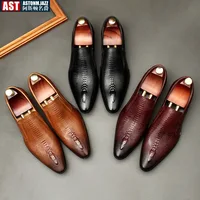 Handmade Mens Wedding Oxford Shoes Black Blue Genuine Leather Flat Dress Shoes Crocodile Pattern Summer Business Formal Loafers 3