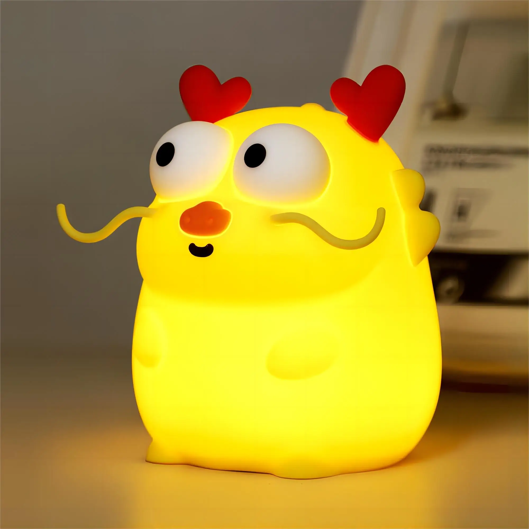 

New Dragon Night Light USB Rechargeable 7 Colors Dimmable Nursery Nightlight Touch Sleeping Lamp for Baby Kids Decor