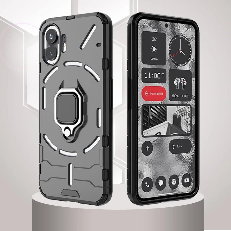 Shockproof Armor Protective Case for Nothing Phone 2 - Hard PC Silicone Back Cover