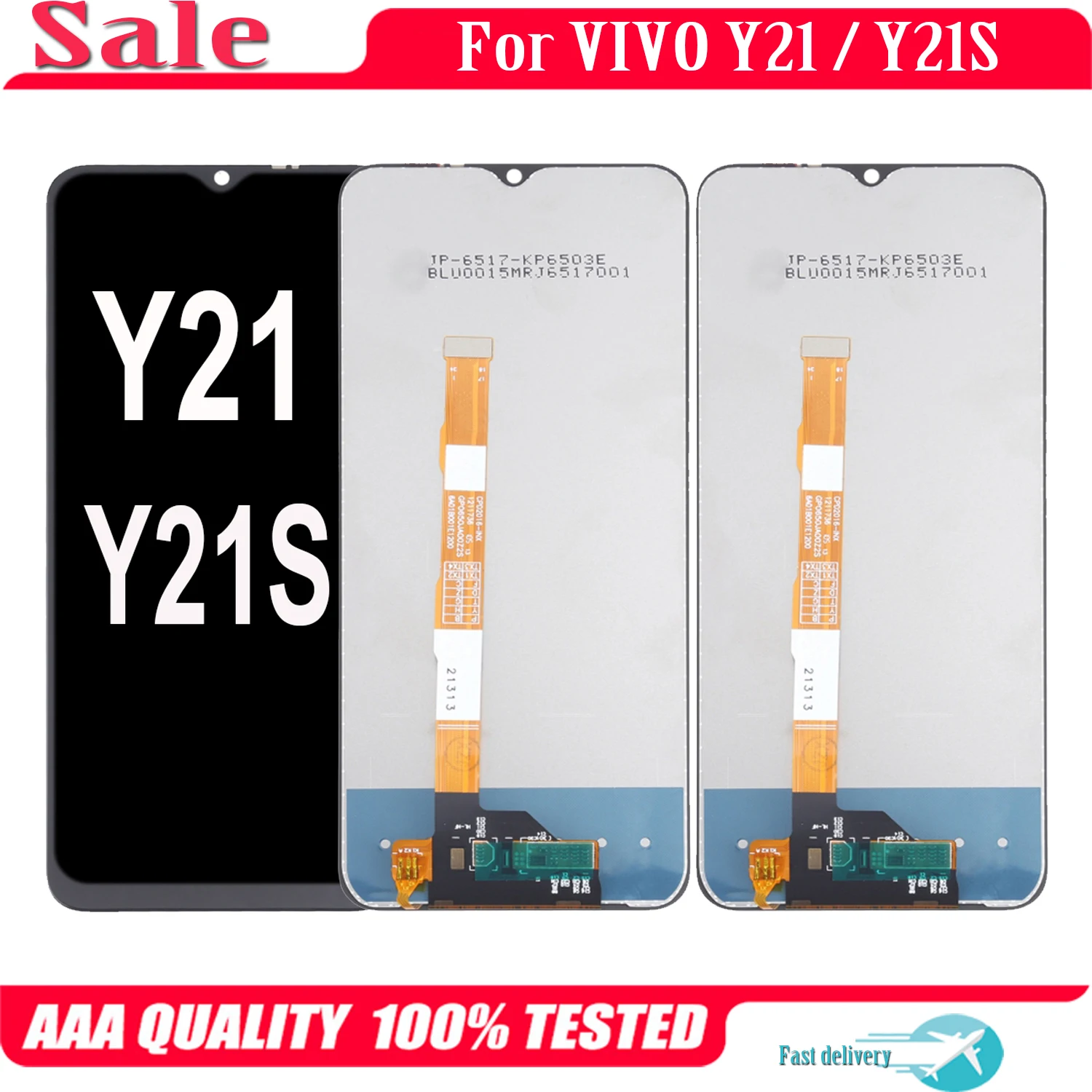 

6.51'' Original For VIVO Y21S V2110 Display LCD Touch Screen Digitizer For VIVO Y21 V2111 LCD Replacement