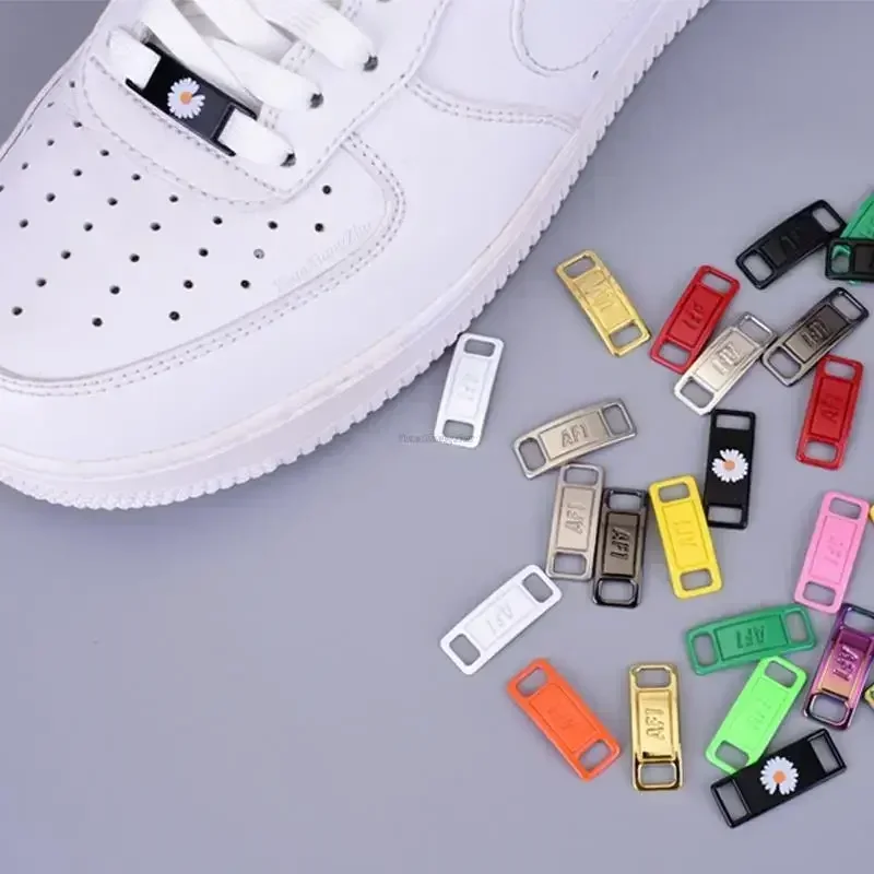 AF1 Diamond Shoe Charms Fashion Laces Buckle Quality Metal Shoelaces Decorations Chapa Air Force One Shoes Accessories 1Pair shoe accessories