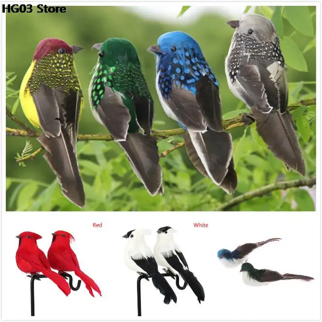 Artificial Foam Feathers Mini Bird Fake Craft Birds Decoration Mariage